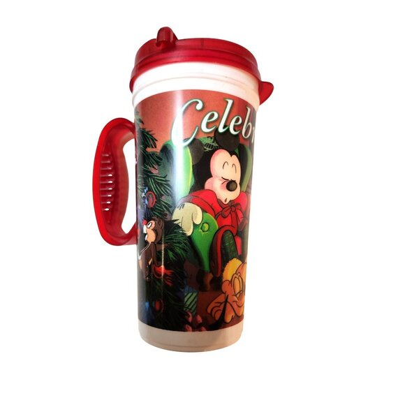 Walt Disney, Whirley Industries Other - Disney Mickey Mouse Christmas Travel Mug Featuring Pluto Celebrate Peace
